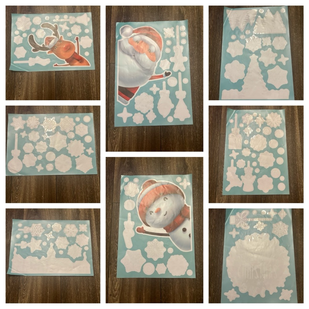 001 LOT: Christmas Decorative Wall Decals/stickers